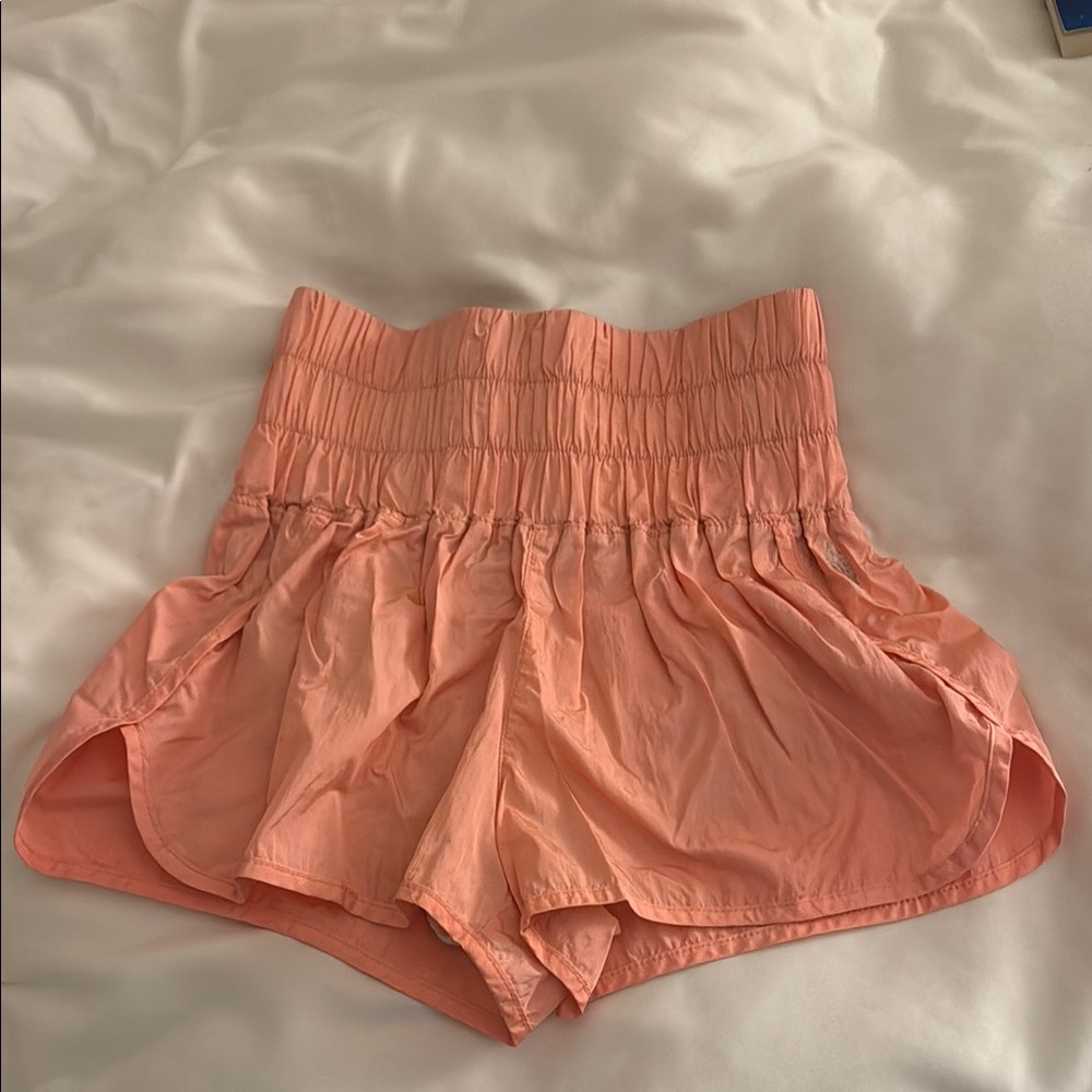 Free people Peach High-Waisted athletic Shorts